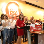 Eva Solla, coordinadora nacional de Esquerda Unida, na XII Asemblea Nacional de EU